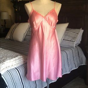 Satin Peach polka dot nightgown